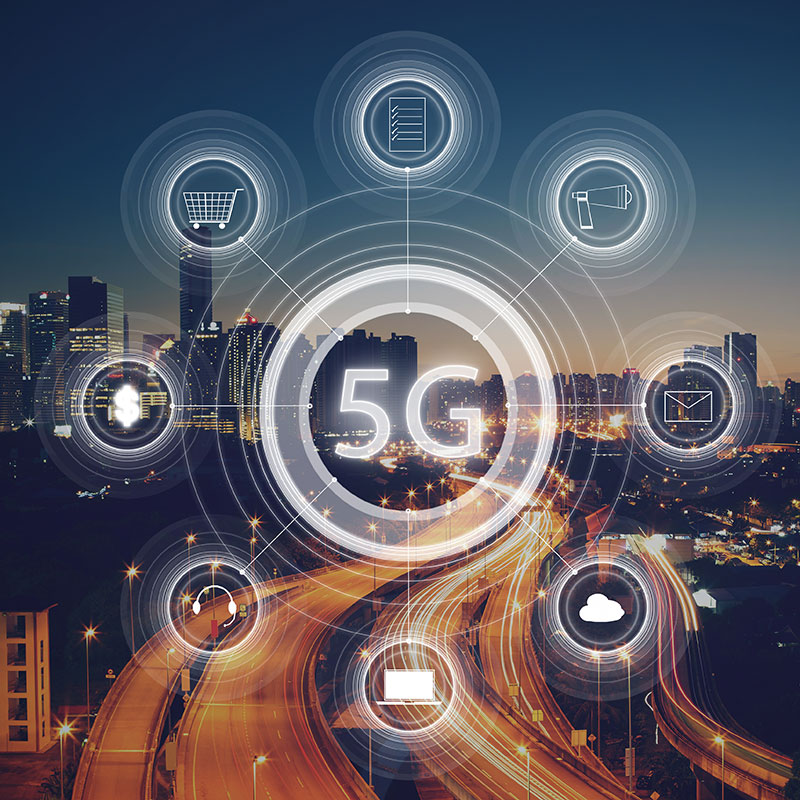 Infographic of 5G wireless system