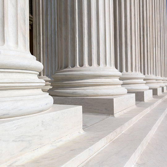 Large pillar column bases and steps