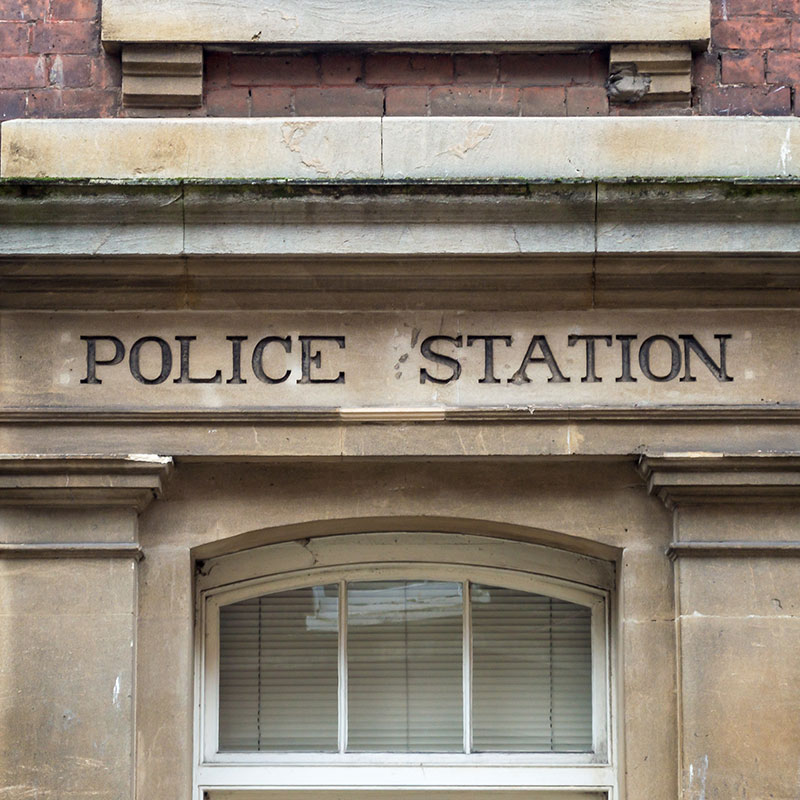 Exterior of police station building